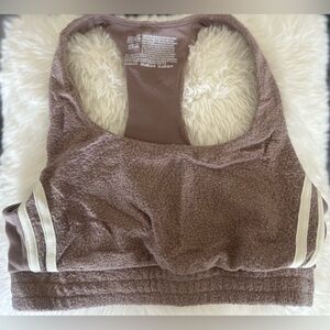 PINK Fuzzy Mauve Sports Bra